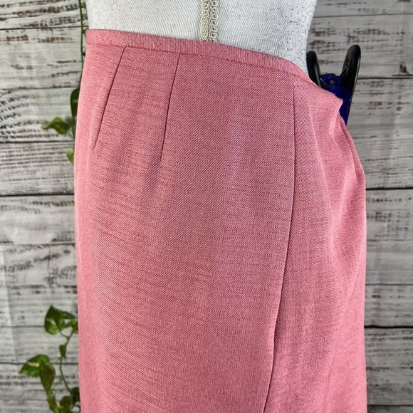 Suit Studio Skirt size 12 Pet Pink Textured Straight Pencil Knee Career Church - Picture 9 of 12